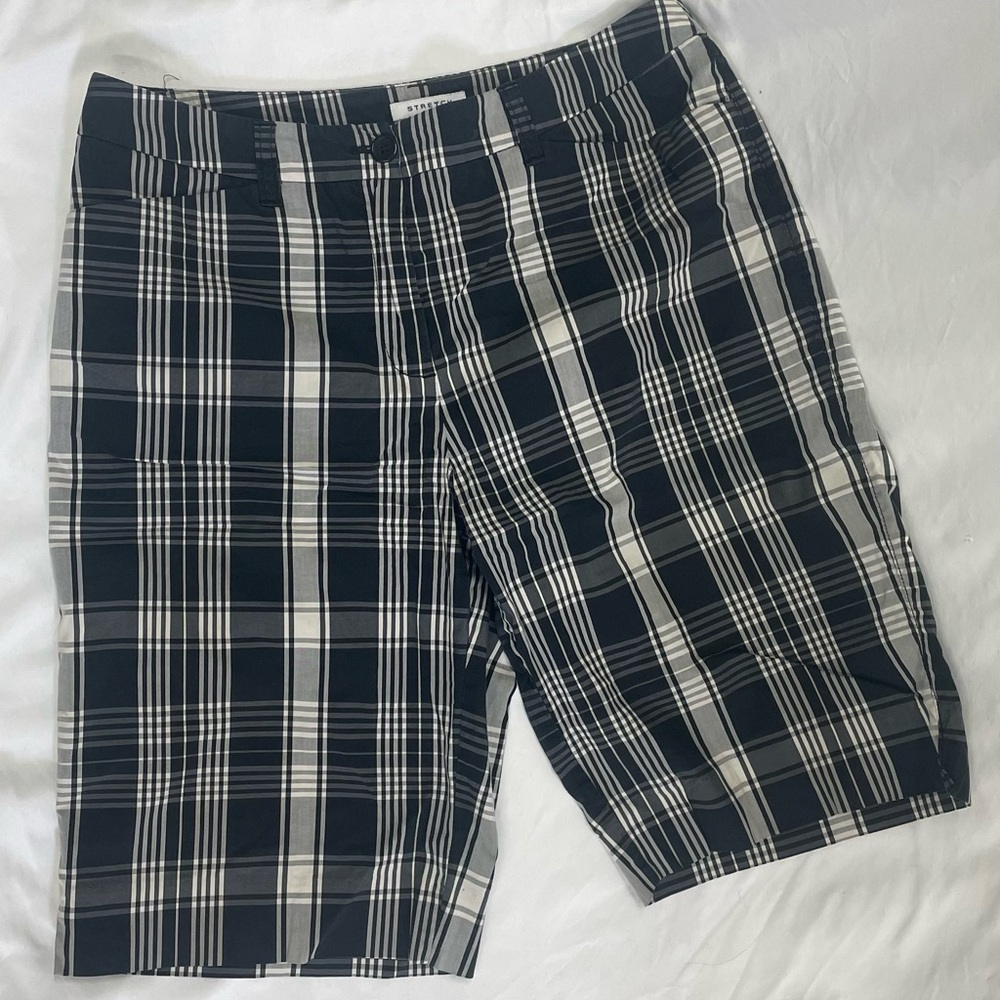 Anne Klein Sport Black and White Bermuda Shorts
